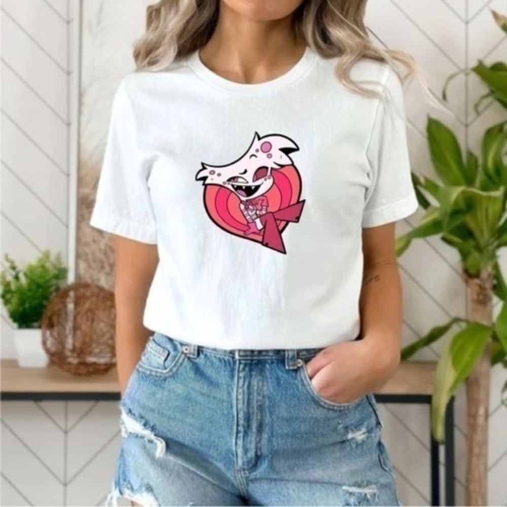 Hazbin Hotel Angel Dust Graphic T Shirt